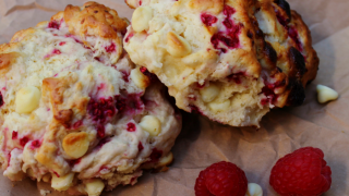 Raspberry and deals white chocolate scones